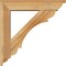 Ekena Millwork Olympic Traditional Rough Sawn Bracket w/ Offset Brace, Western Red Cedar, 6"W x 26"D x 26"H BKT0604X26X26OLY01RWR - alternate 3